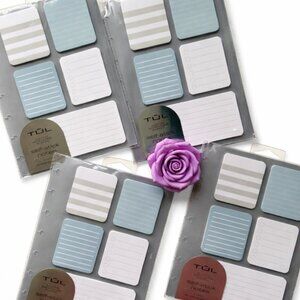 Set of TUL self-stick notes designed for discbound notebooks and planners.